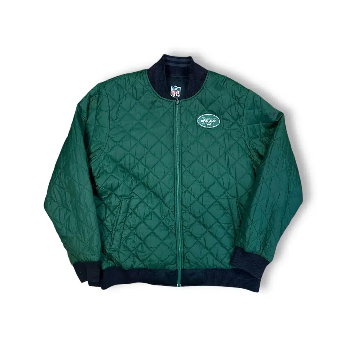 나이키 NFL Jets 퀼팅 봄버 자켓 그린(양면) 2