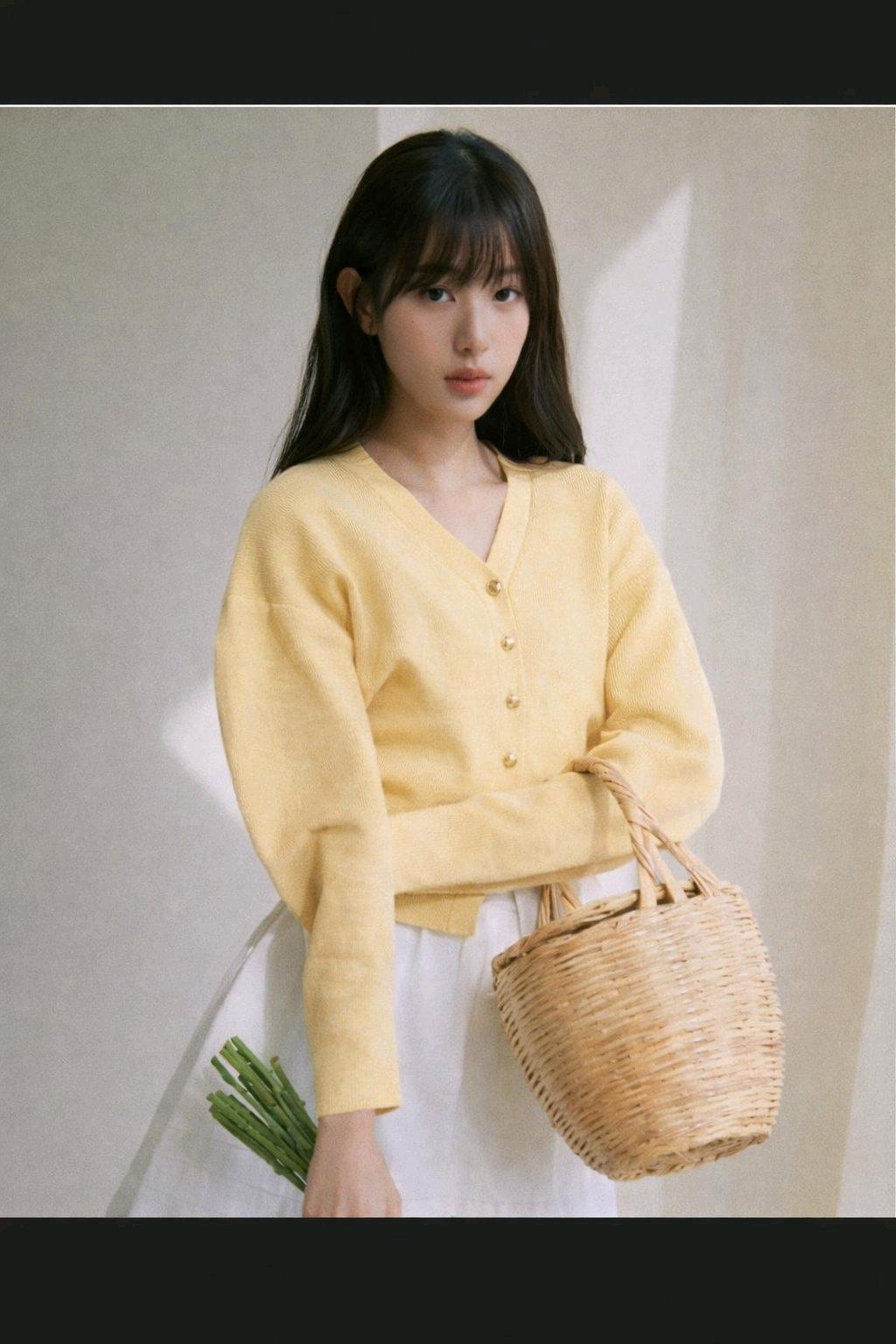 로라로라 장원영. 다현 벌룬가디건 2