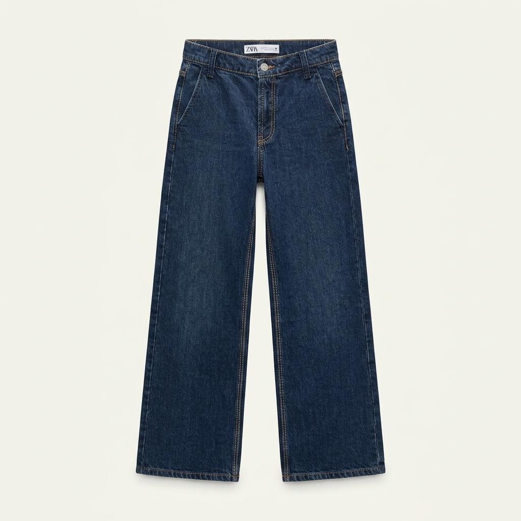zara denim pants 1