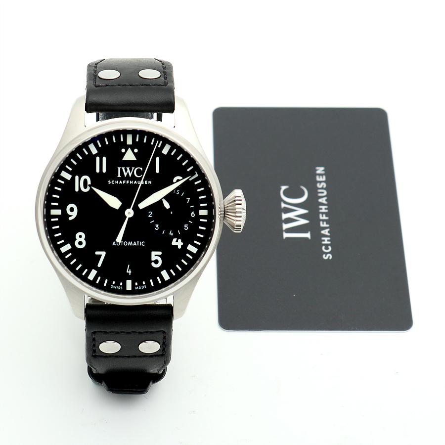 IWC 빅 파일럿 워치 46미리 IW501001 파워리저브 7DAYS 남자 스틸 가죽 7