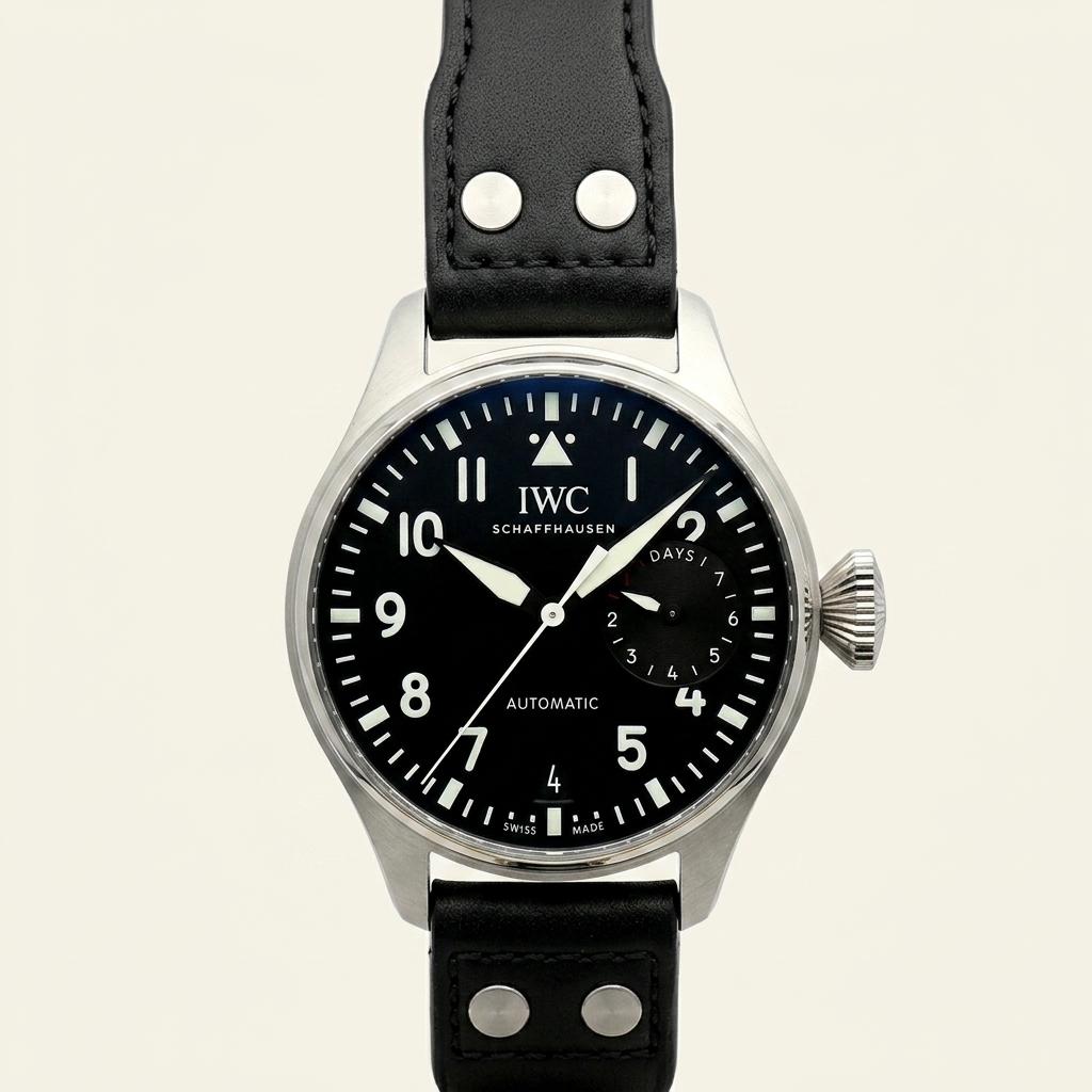IWC 빅 파일럿 워치 46미리 IW501001 파워리저브 7DAYS 남자 스틸 가죽 1