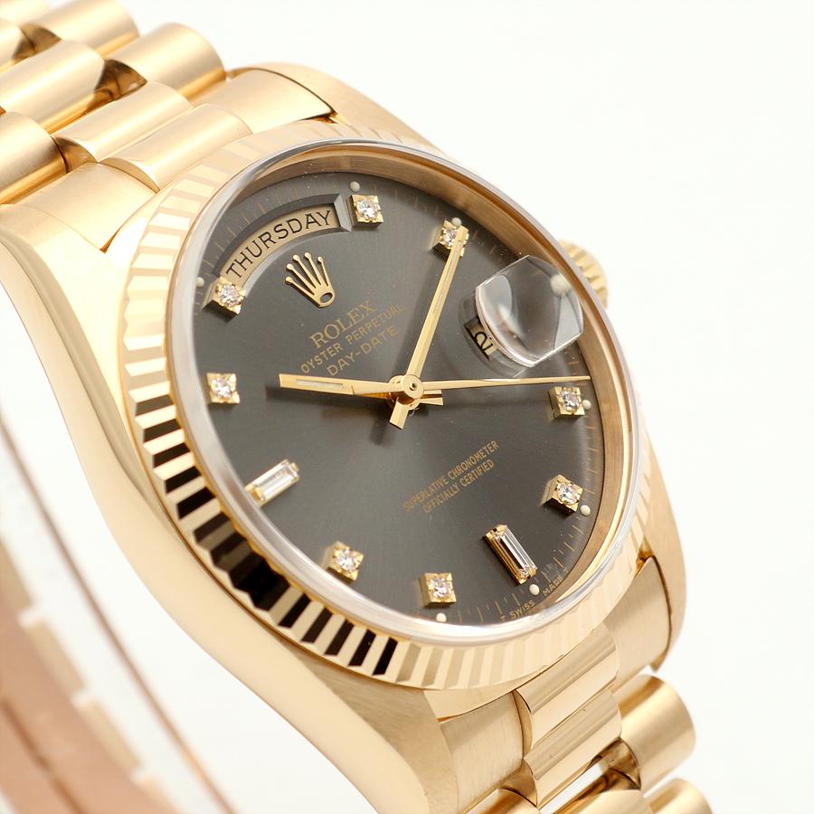 롤렉스 데이데이트 18238G 골드 36 남자 금 시계 오리지널 다이아 그레이판 도색 3