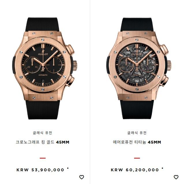 위블로 클래식 에어로 퓨전 킹 골드 45 오리지널 다이아 크로노 남자 금 시계 6