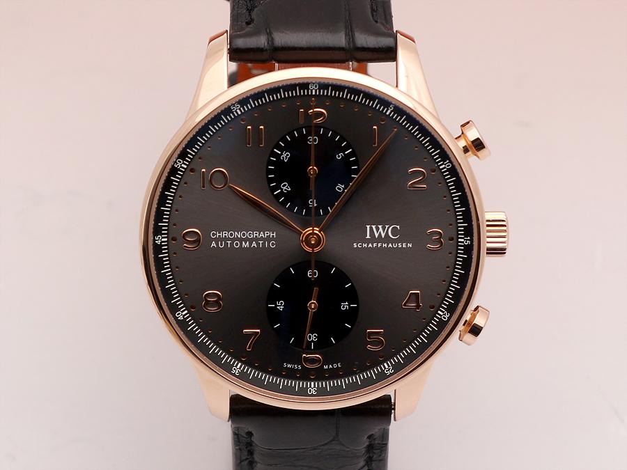 IWC 아이더블유씨 포르투기저 남자 골드 가죽 시계 41미리 IW371610 2021년 10