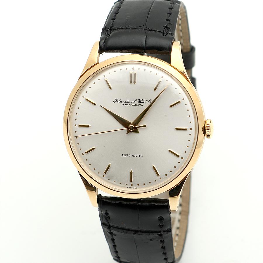 IWC 클래식 빈티지 칼라트라바 35미리 남자 금 가죽 시계 Cal.853 1959년 탄생 13