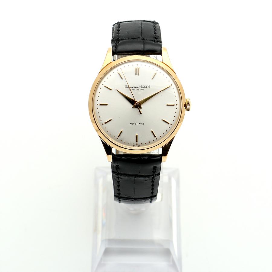 IWC 클래식 빈티지 칼라트라바 35미리 남자 금 가죽 시계 Cal.853 1959년 탄생 8