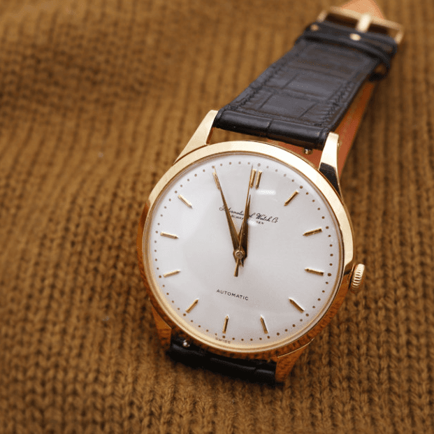 IWC 클래식 빈티지 칼라트라바 35미리 남자 금 가죽 시계 Cal.853 1959년 탄생 6
