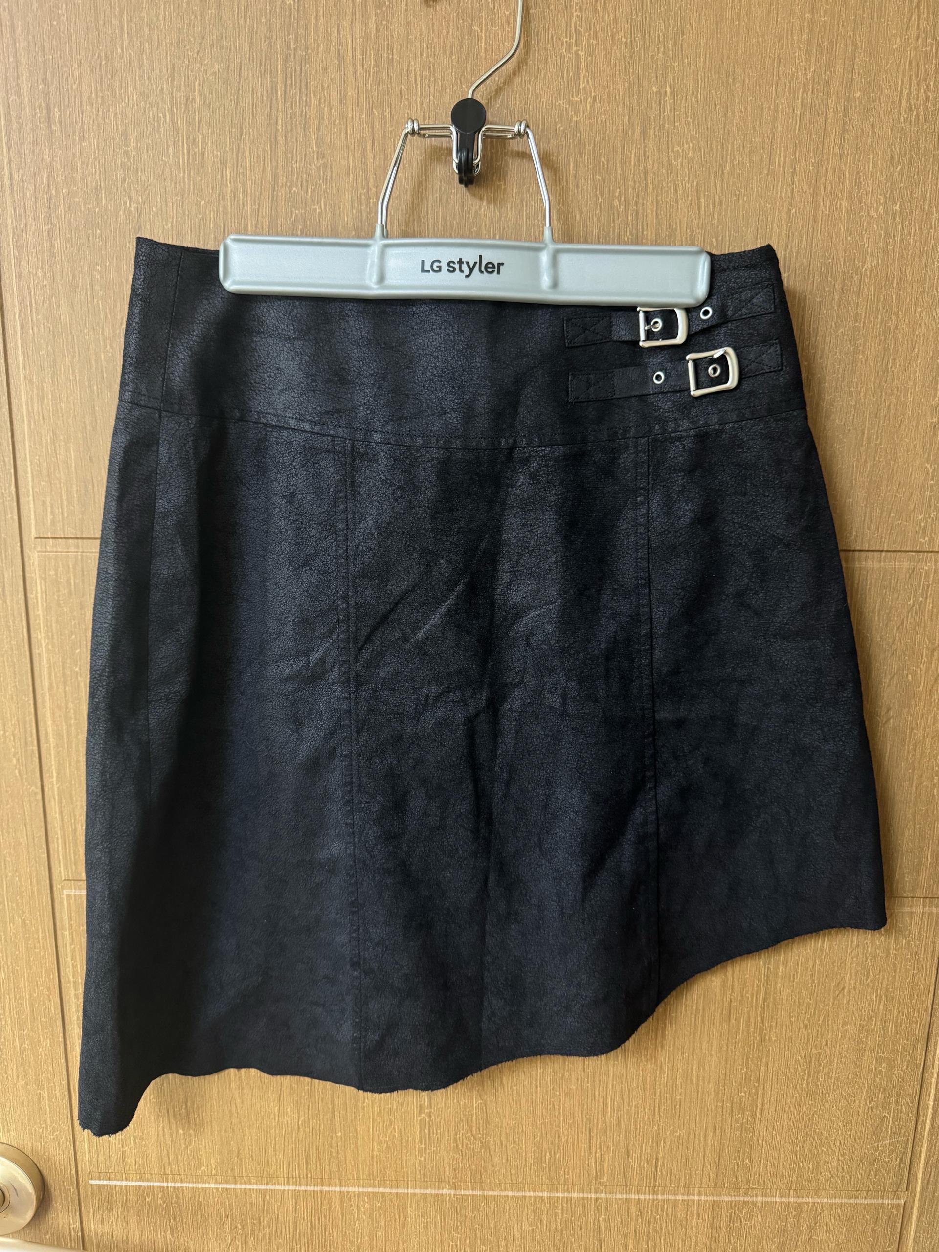 커렌트 빈티지 크랙 버클 스커트 2