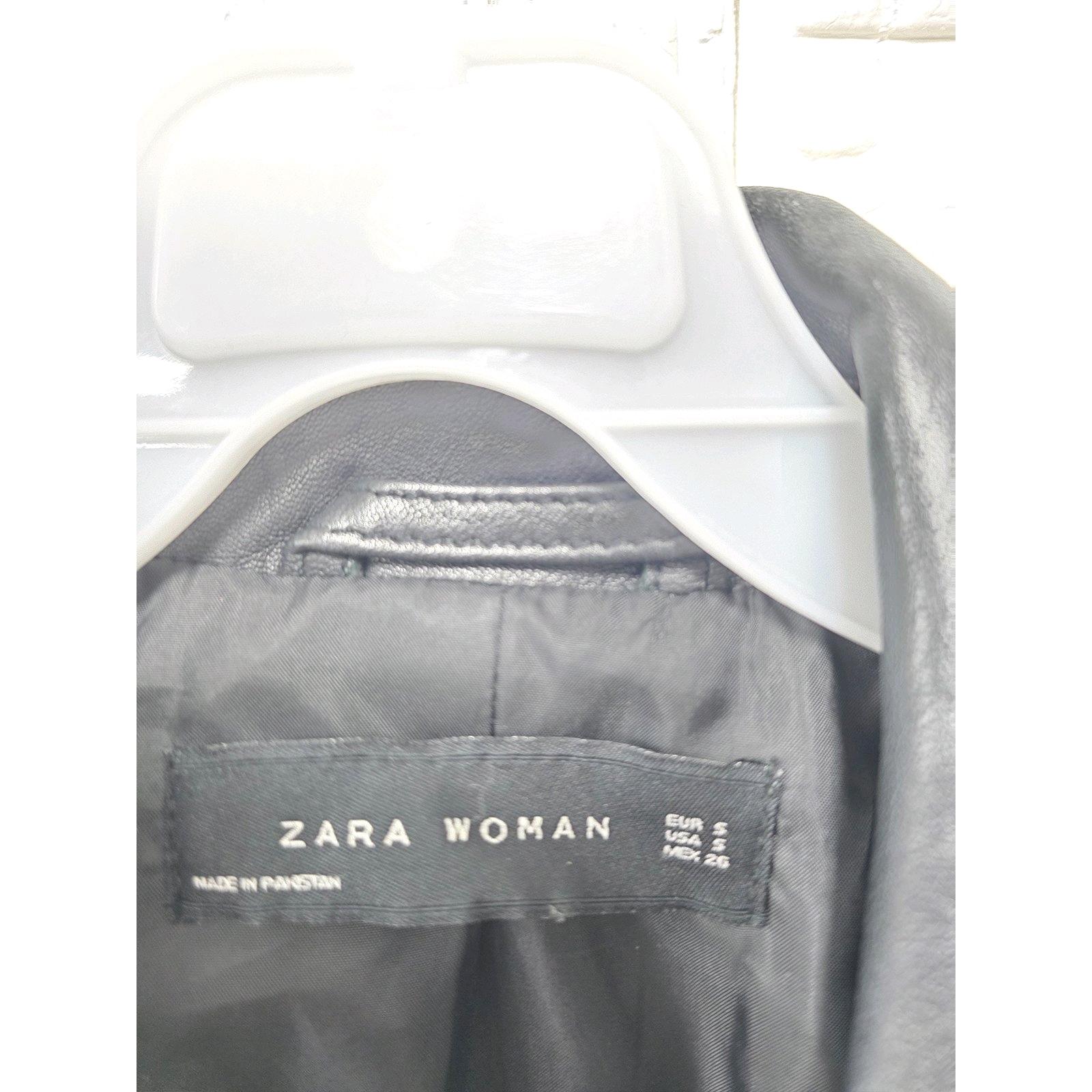 S 자라 ZARA 양가죽 자켓 램스킨 레더자켓 C201 4