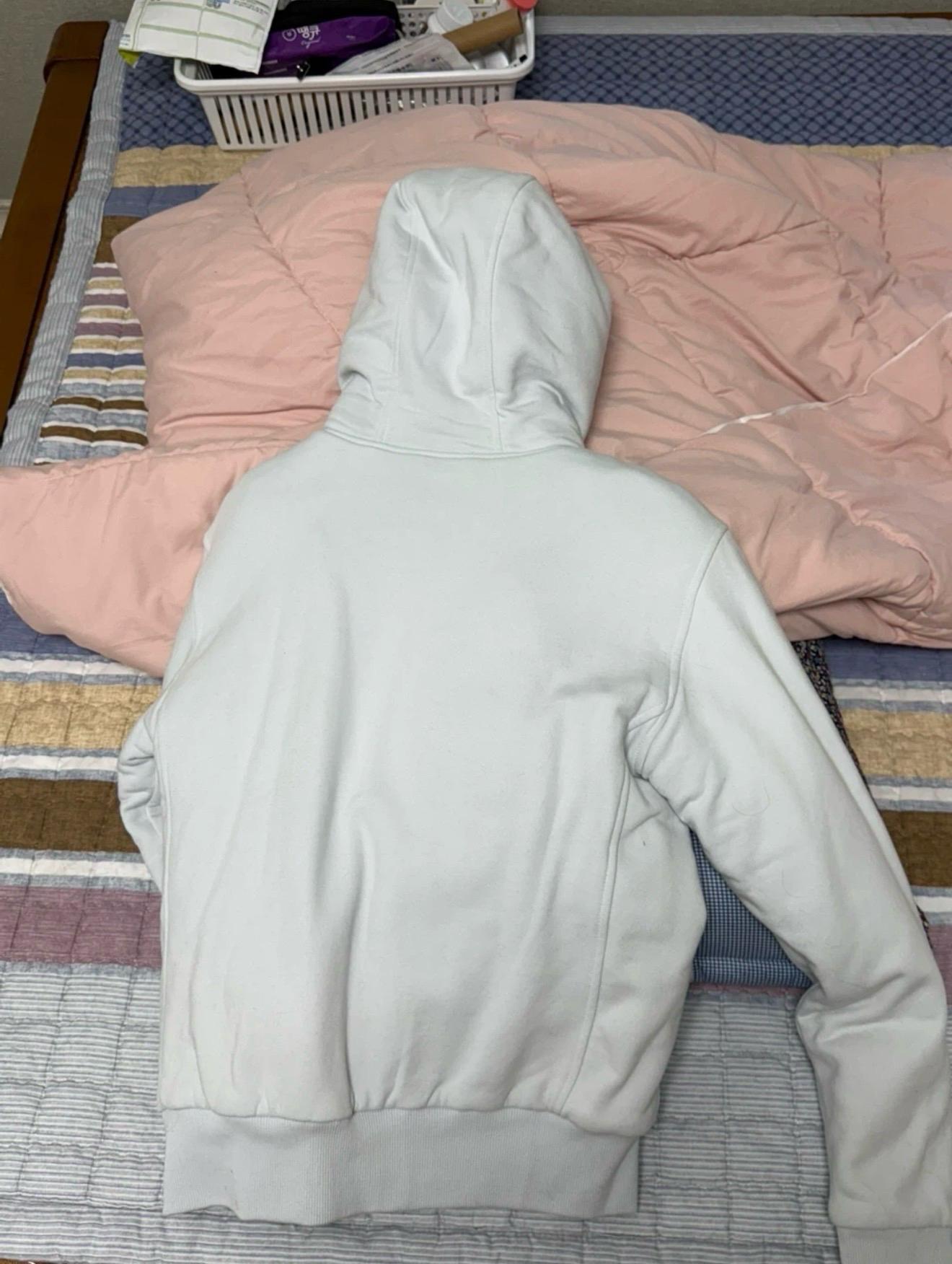 무스너클 양털 후드집업 라이트 블루 M 택배가능 3