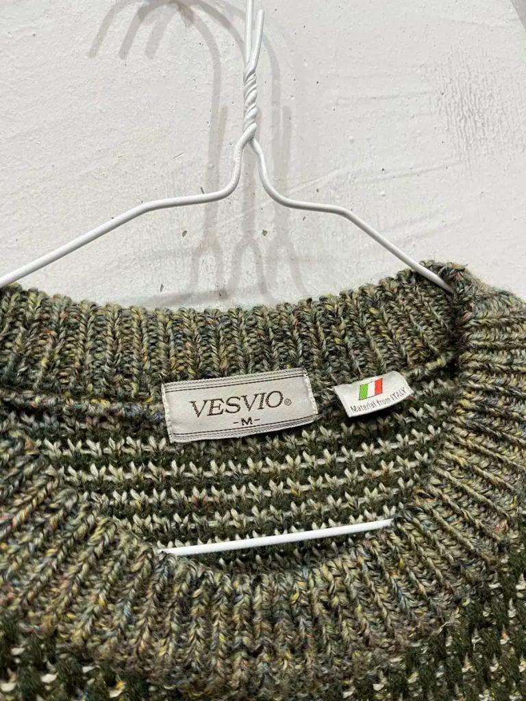 일본빈티지 VESVIO 이탈리아 패브릭 니트 스웨터 M 5