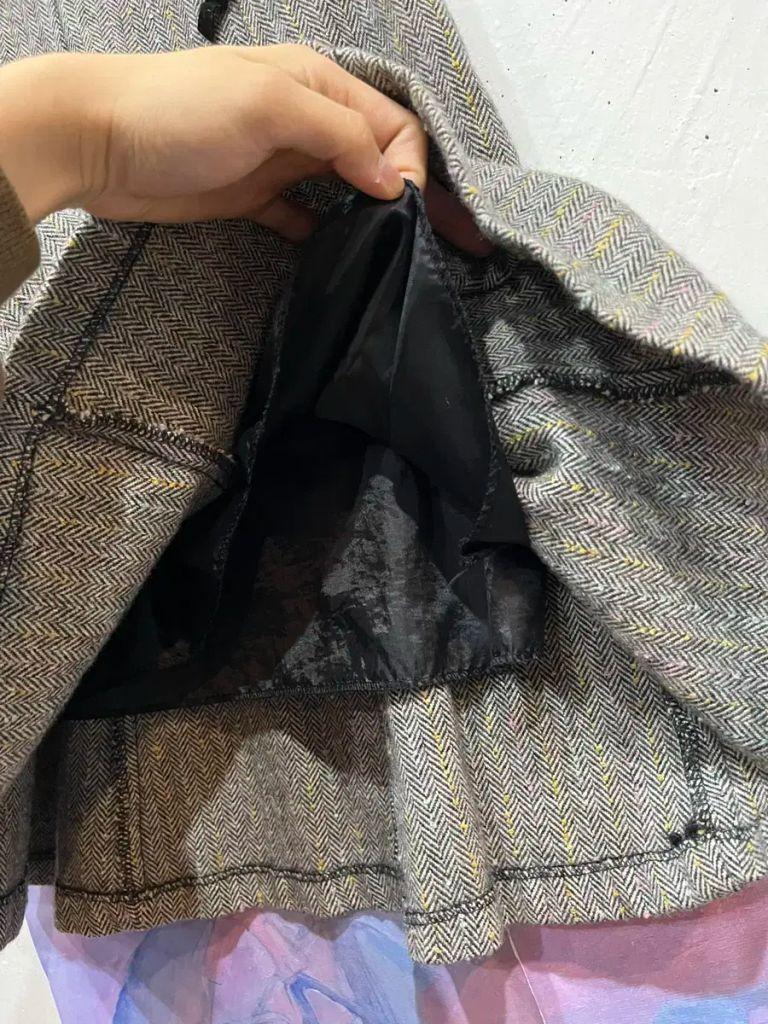유럽빈티지 Tiffany 헤링본 울 스커트 made in italy 5