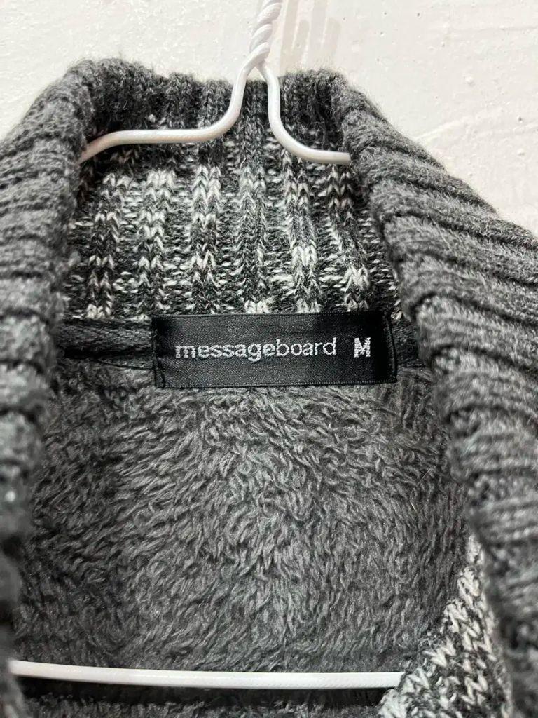 일본빈티지 messageboard 플리스 니트집업 M 7