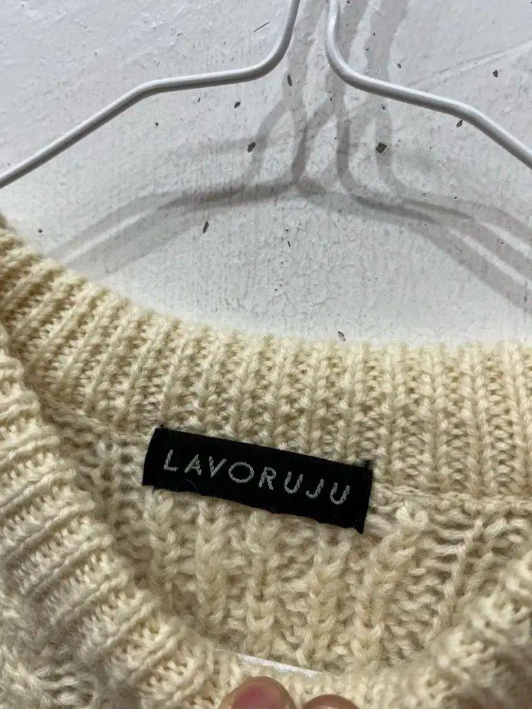 일본빈티지 LAVORUJU 피셔맨 울 니트 스웨터 5