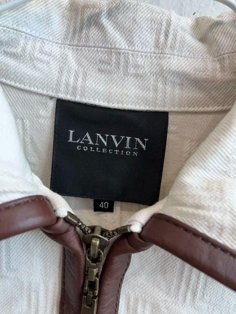 LANVIN 랑방 모노그램 데님 트러커 자켓 우먼즈 40 7