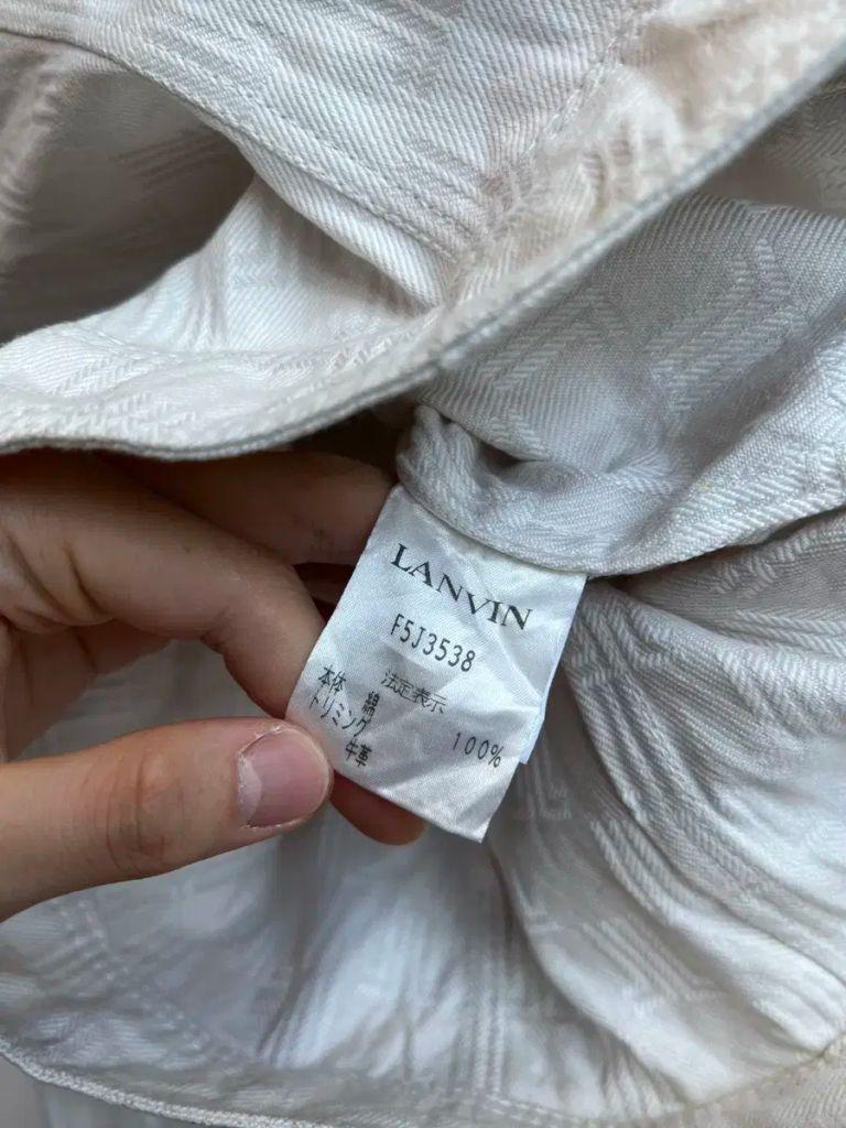 LANVIN 랑방 모노그램 데님 트러커 자켓 우먼즈 40 8