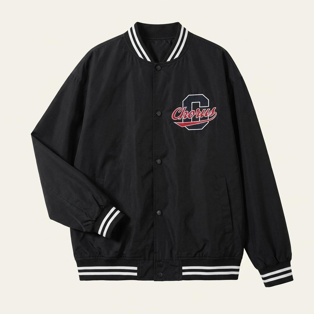 Red C logo 나일론 바시티자켓 1