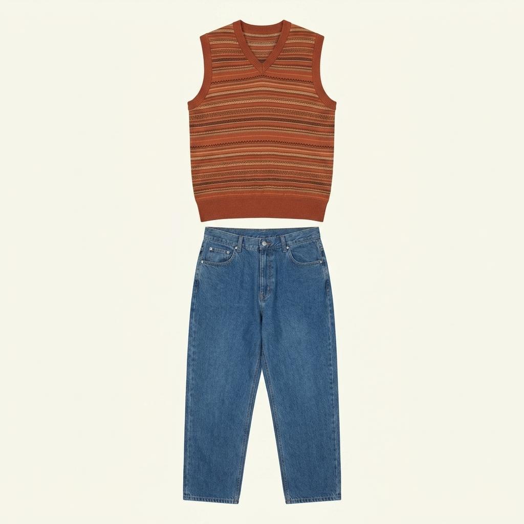 Vintage 에스닉 니트조끼 1