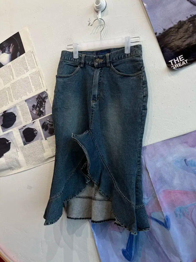 일본빈티지 셔링 데님 스커트 25 2