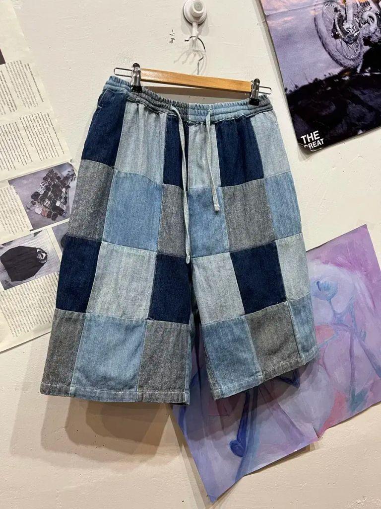 일본빈티지 데님 패치워크 쇼츠 2