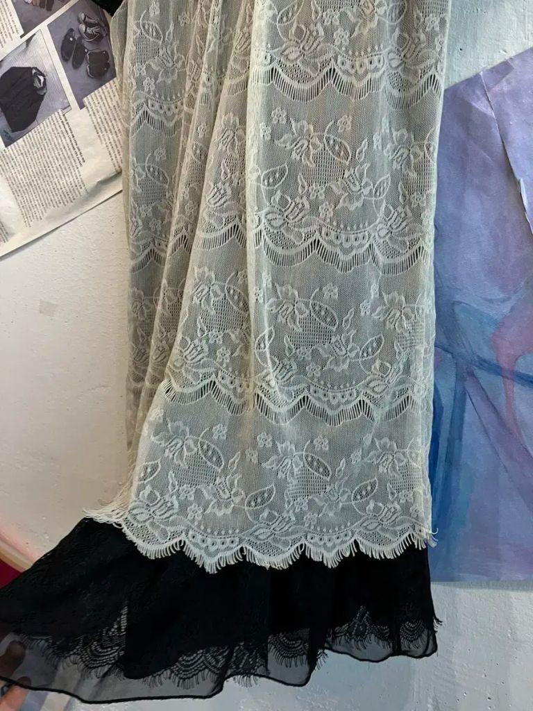 CHUNISH 프릴 레이어드 원피스 M 4