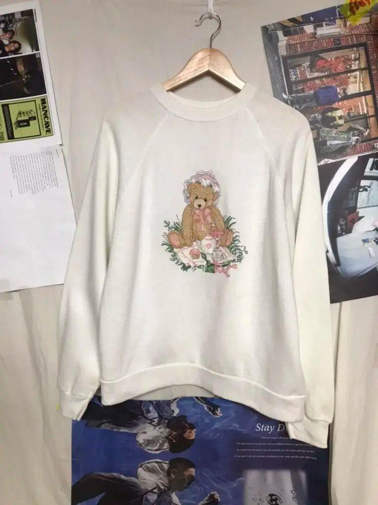 90's ULTEX USA Bear 니트 스웻셔츠 맨투맨 2