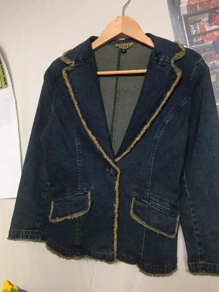 프린지 데님 블레이저 2