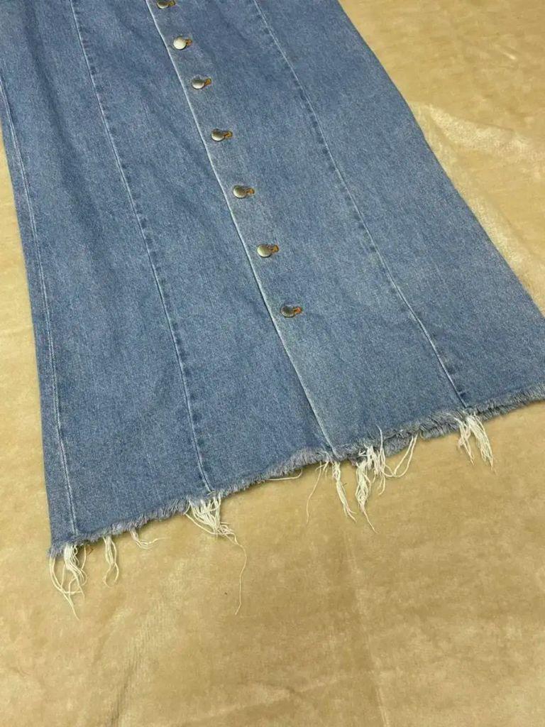 Vintage 롱버튼 데님 스커트 3
