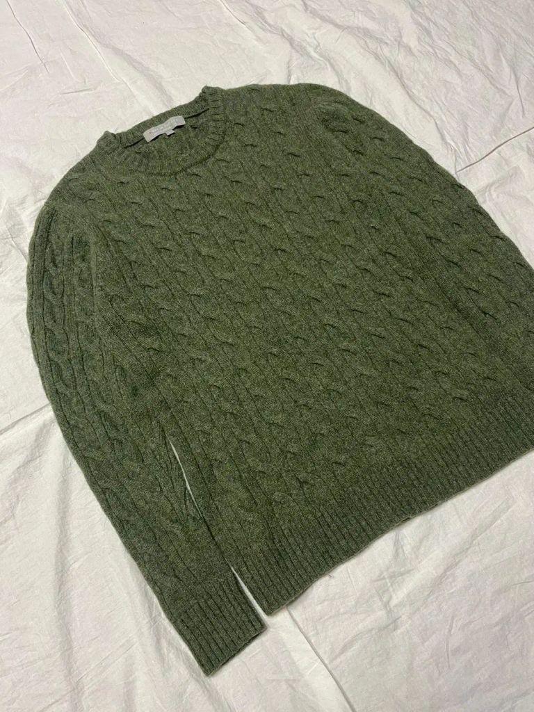 Vintage Khaki 꽈배기 울 니트 2