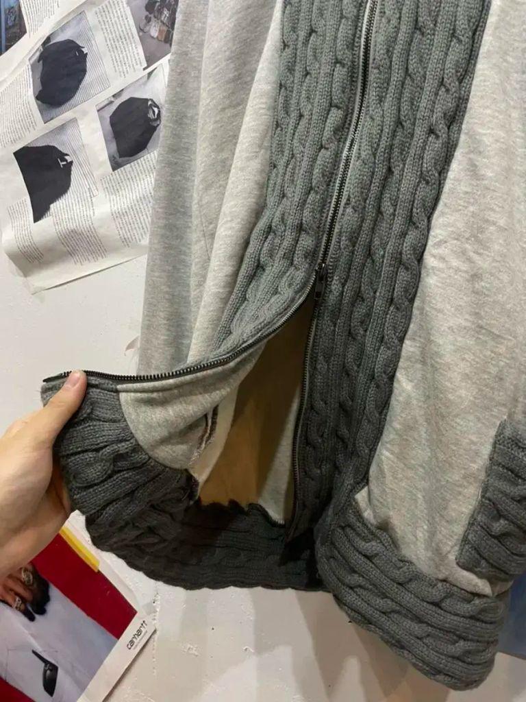 일본빈티지 꽈배기 후드집업 투웨이 3