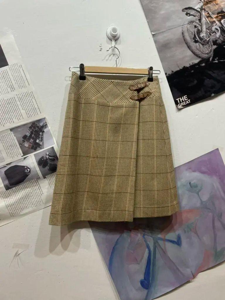 일본빈티지 울100% 랩스커트 2