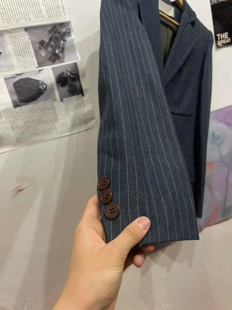 까르뱅 블루 코튼 자켓 우먼즈 8