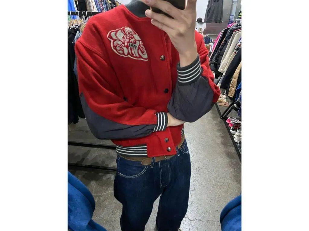 일본 kenz 모터사이클 울 바시티자켓 레이싱자켓 4