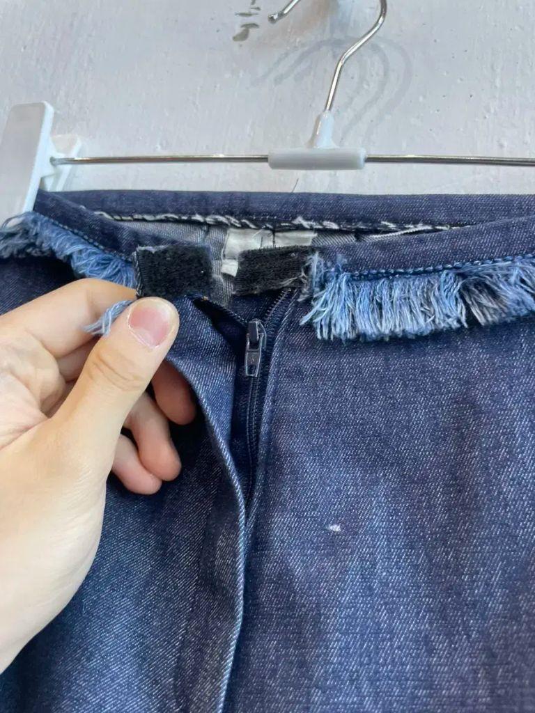 일본빈티지 숏프린지 데님 스커트 7