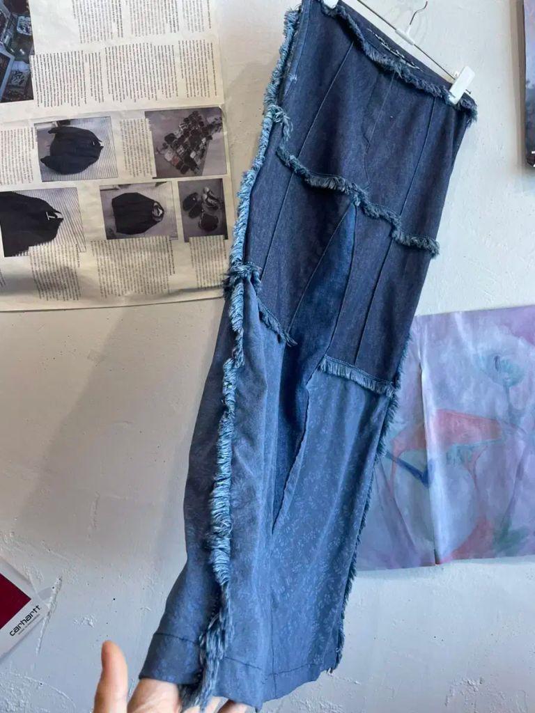 일본빈티지 숏프린지 데님 스커트 4