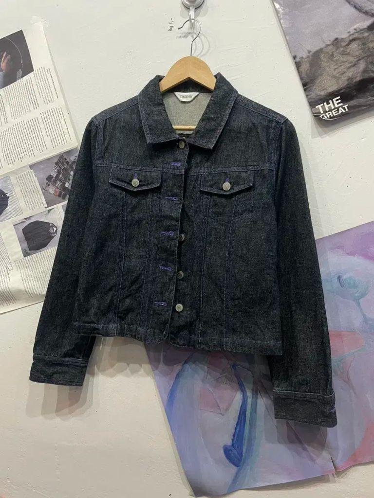 일본빈티지 퍼플스티치 데님자켓 우먼즈 2