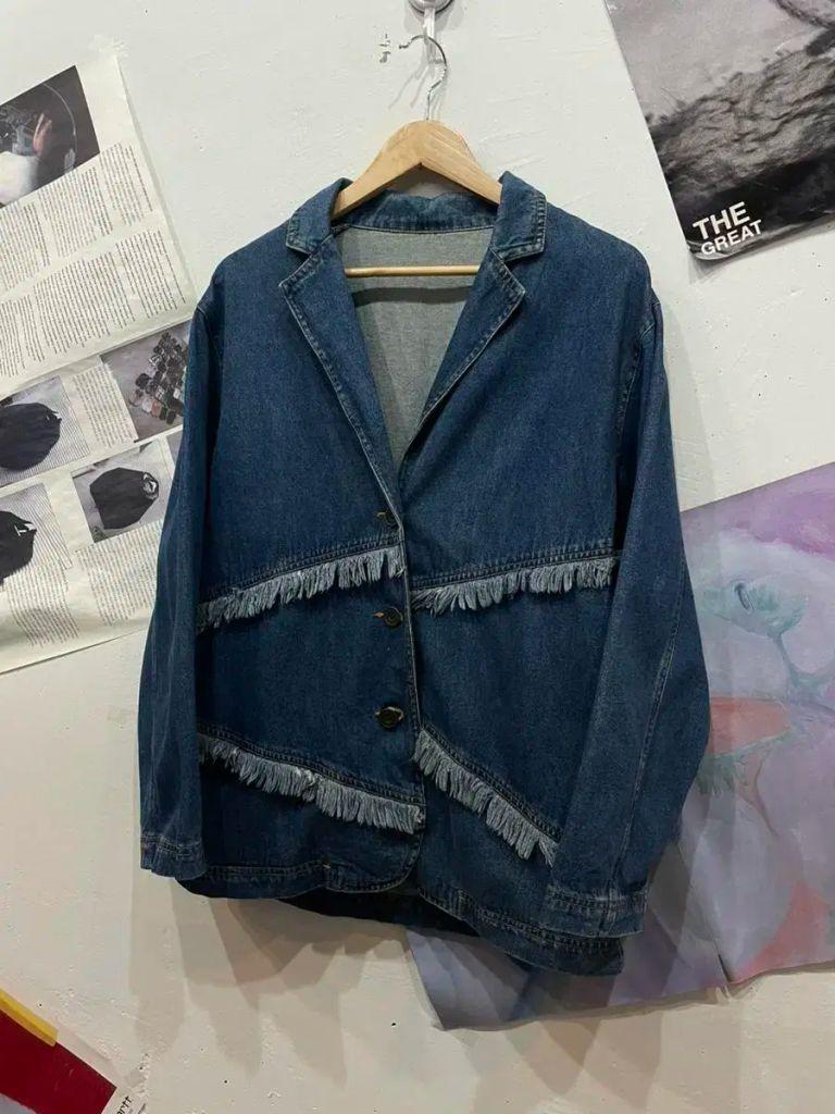 일본빈티지 프린지 데님 자켓 3