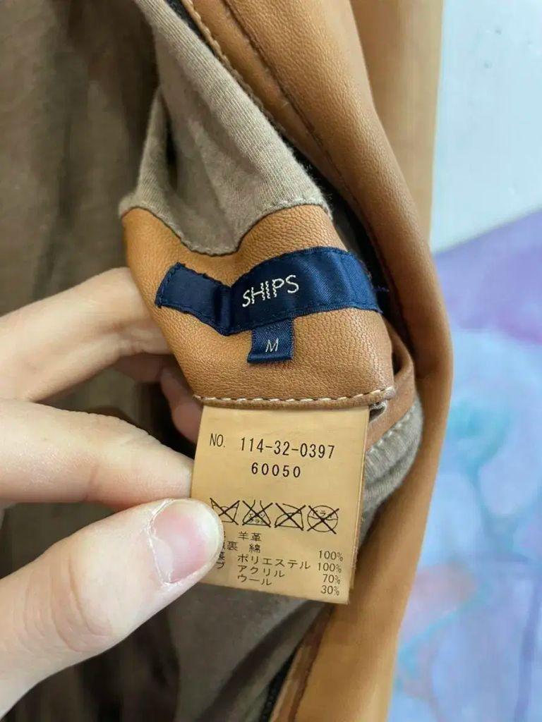 Ships 양가죽 바이커 집업 자켓 10