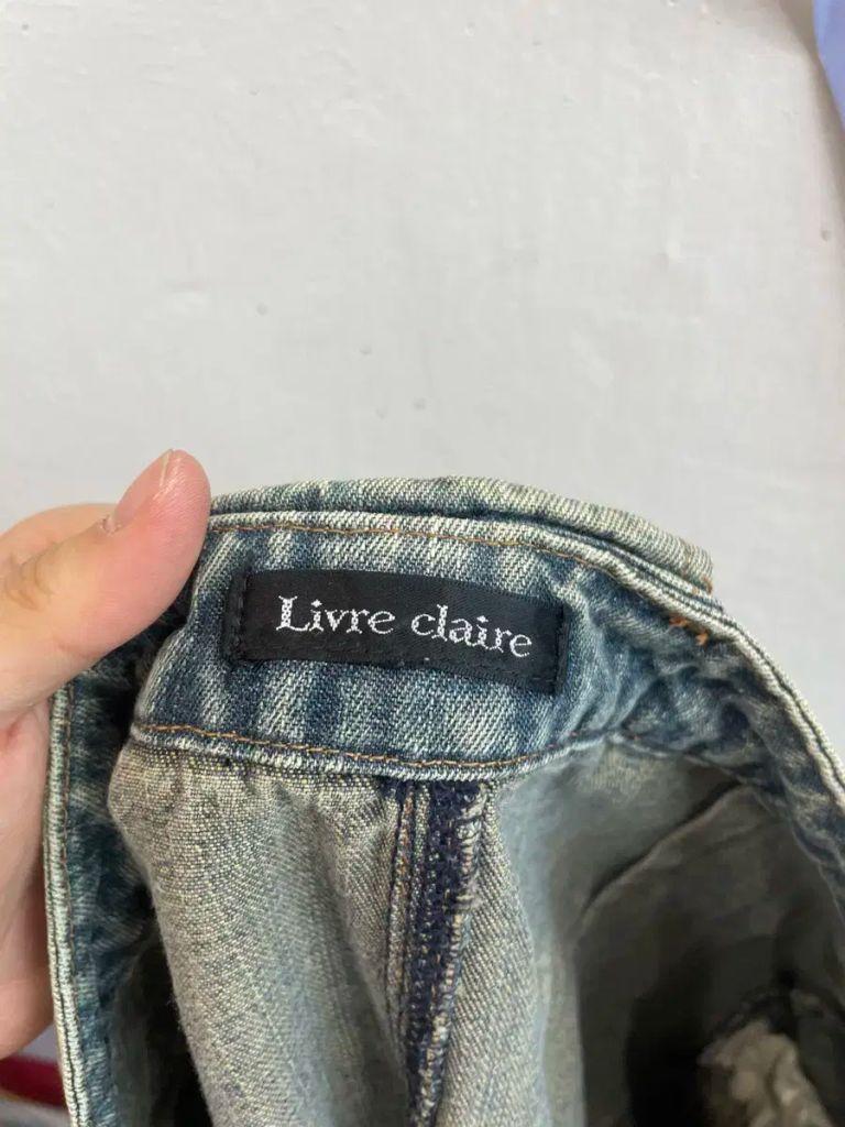 일본빈티지 Livre claire 로우라이즈 카고 데님 스커트 4