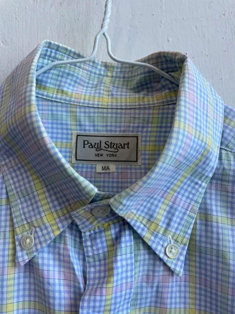 Paul Stuart 폴 스튜어트 반팔 체크 빈티지 셔츠 3