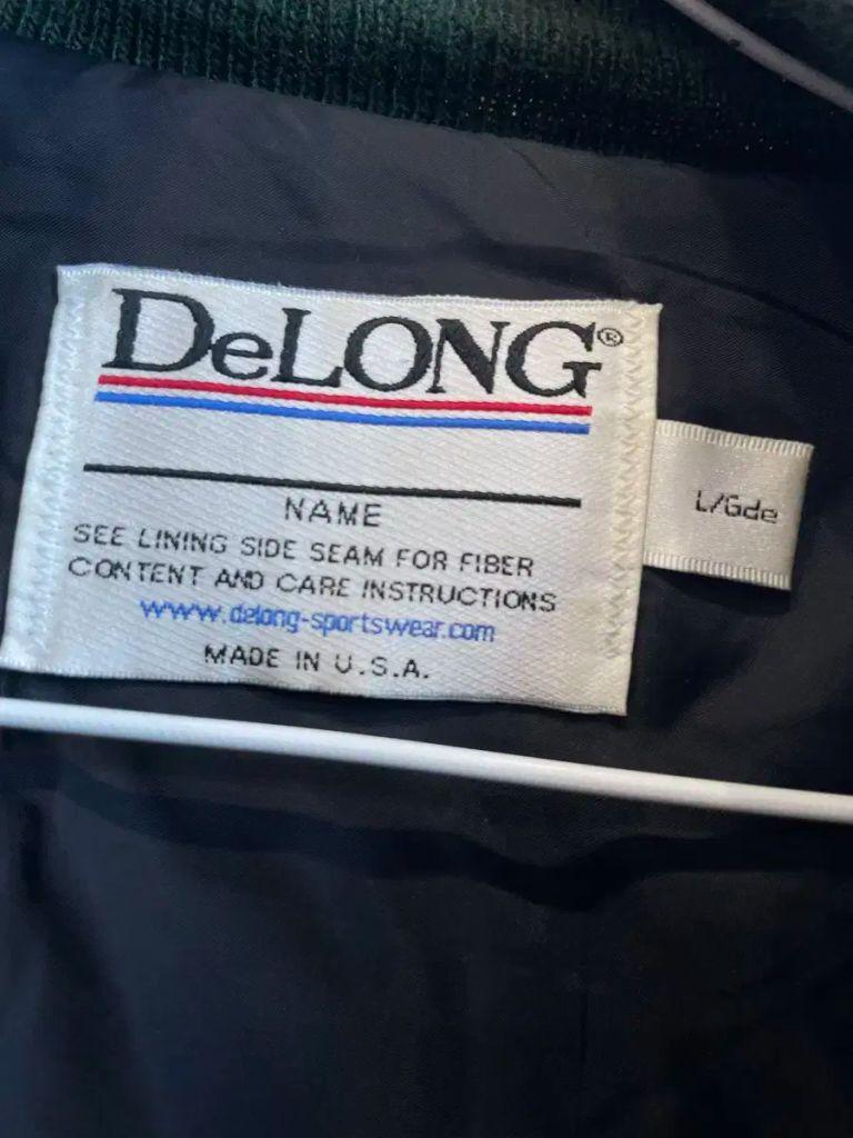 90s DeLONG 레더암 바시티자켓 ( made in USA ) 7