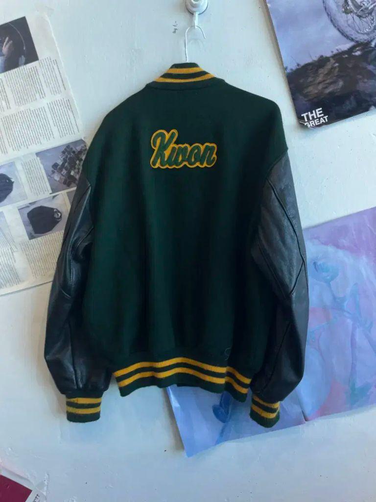 90s DeLONG 레더암 바시티자켓 ( made in USA ) 6
