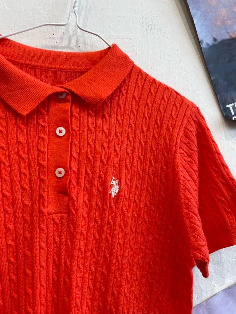 US POLO ASSN 코튼 케이블 반팔 카라티 여성 55사이즈 3