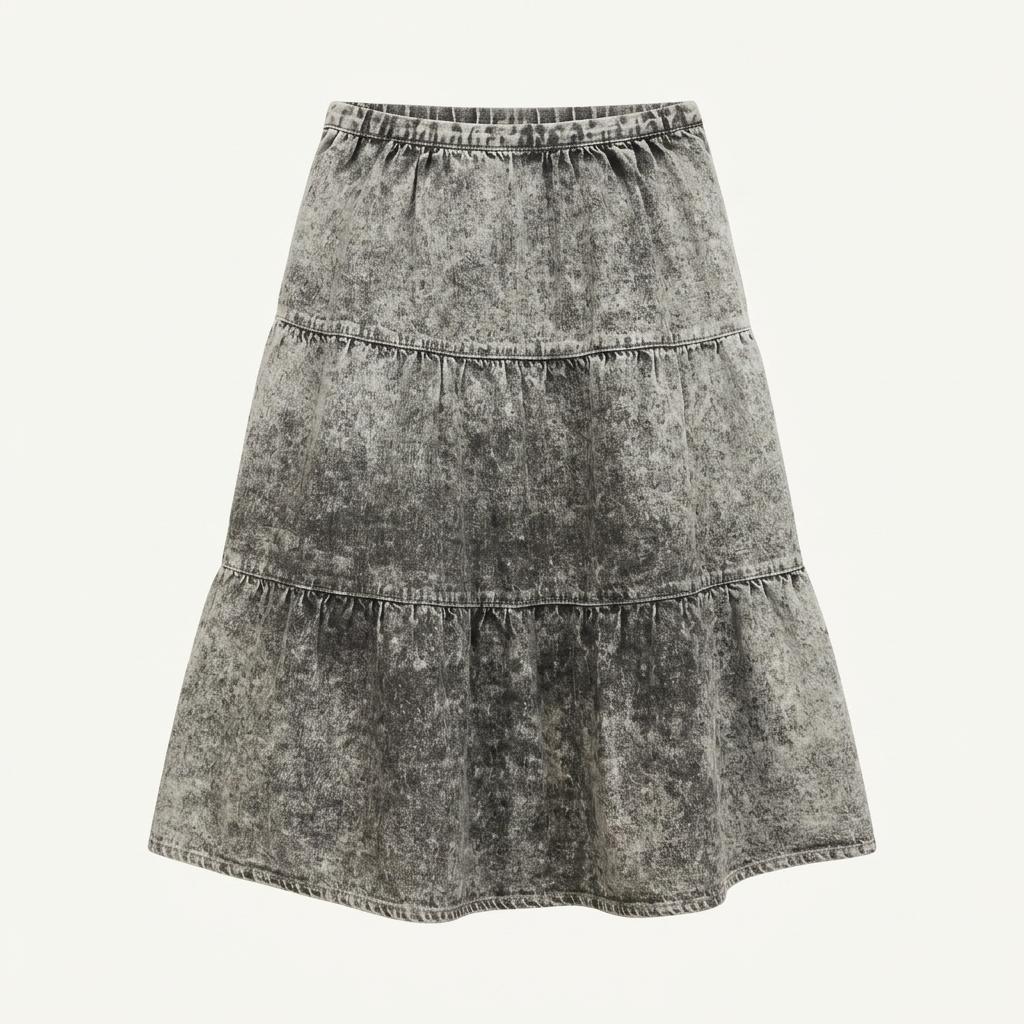 일본빈티지 marble ink 다잉 스커트 (made in japan) 1