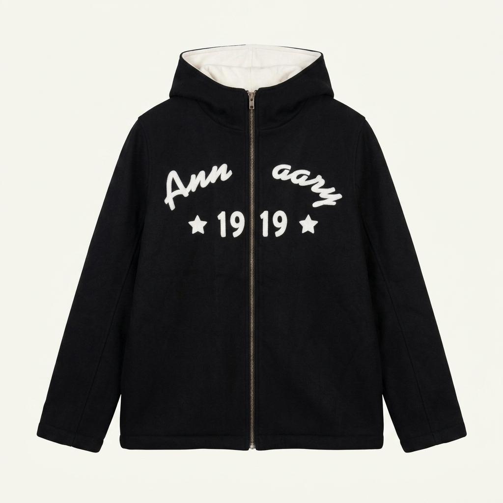 챔피온 ANV 1919 스타디움 울 자켓 우먼즈 블랙 1