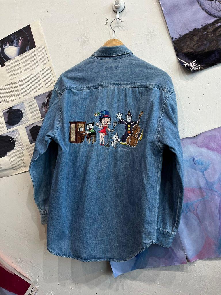 90s TOO CUTE 베티붑 데님셔츠 made in USA 2