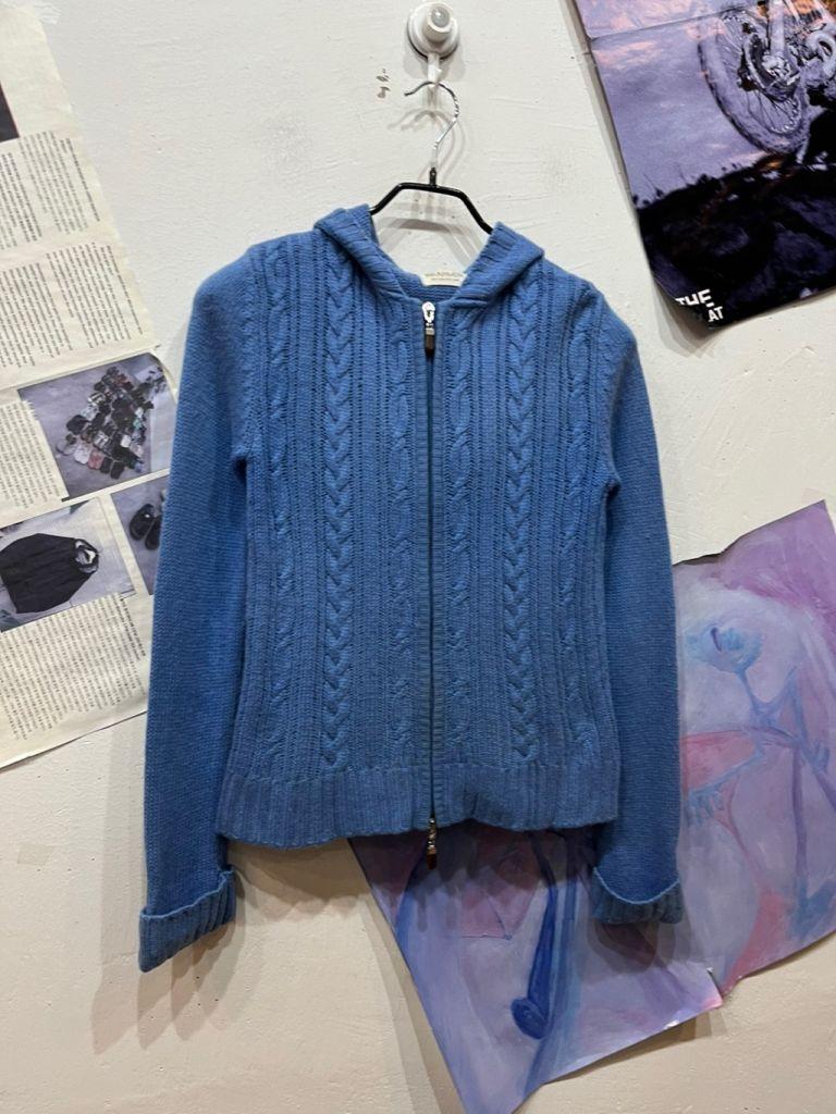 BRAHMIN 앙고라 캐시미어 블렌디드 케이블 니트집업 우먼즈 2
