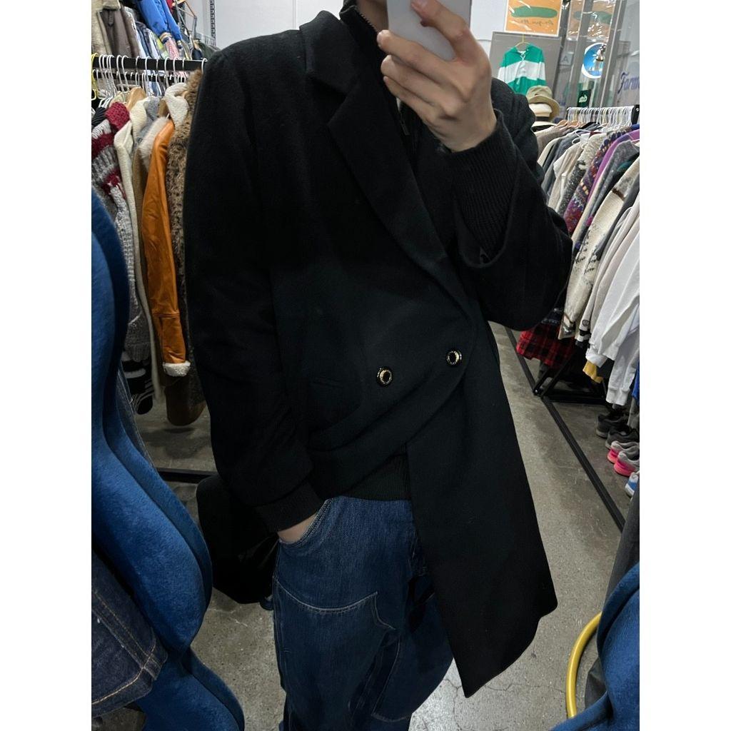 REVE AUBE 퓨어 캐시미어 코트 블랙 3