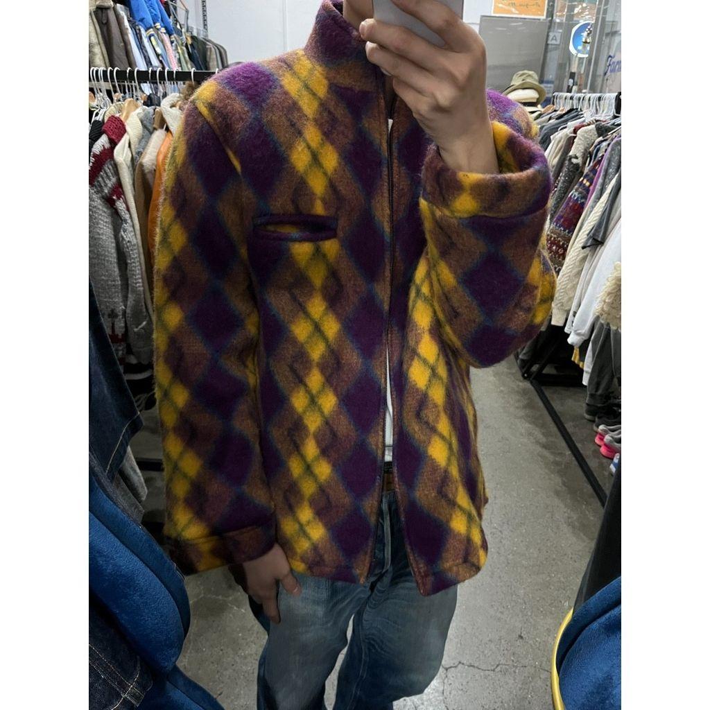 90s APC 아페쎄 아가일 울 자켓 Made In FRANCE 1996 3