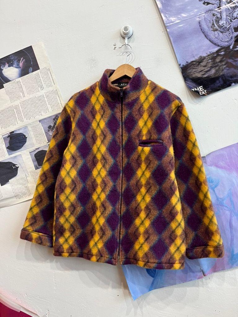 90s APC 아페쎄 아가일 울 자켓 Made In FRANCE 1996 2